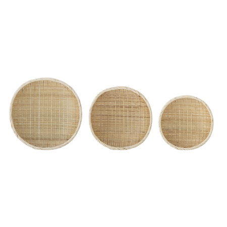BLOOMINGVILLE NICO Basket, Set of 3 Natural