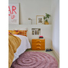 Round woolen rug lilac (150x150cm)