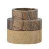 Dalin Votive & Candle Holder, Brown, Sandstone