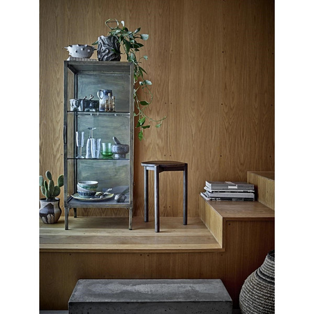 Saone Cabinet, Brass, Tempered glass