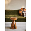 Stołek HKLIVING WOODEN brązowy