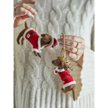 Monty Ornament, Brown, Wool