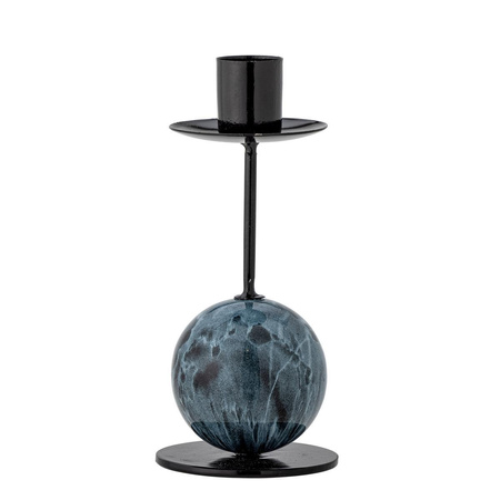 Jayda Candle Holder, Blue, Iron