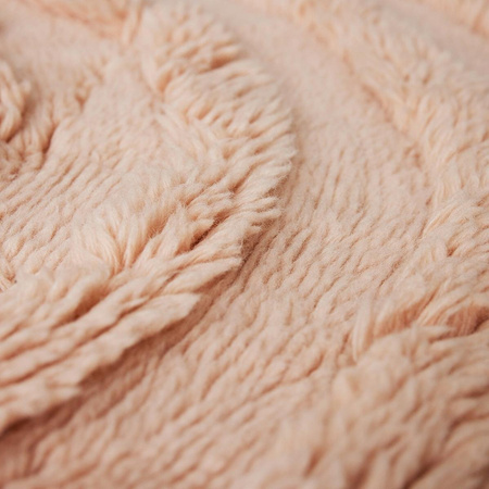 Round woolen rug soft pink (150x150cm)