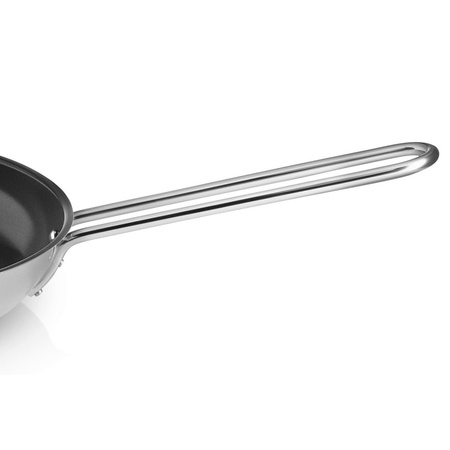 Patelnia z powłoką ceramiczną Slip-Let® Eva Trio STAINLESS STEEL srebrna Ø24 cm