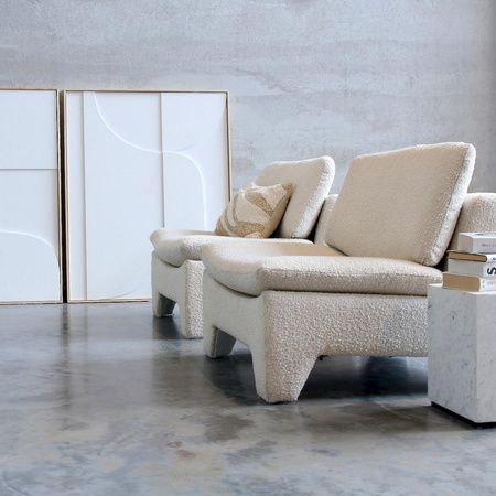 Fluffy cushion white/beige (35x55)