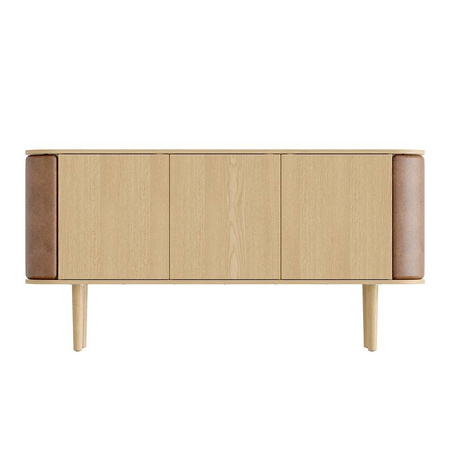 UMAGE TREASURES 3-door chest of drawers, oak eco-leather