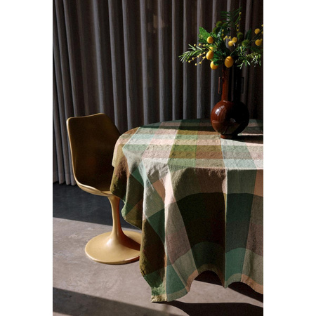 Vida check table cloth mint/olive (140x220cm)