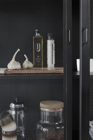 Szafka podwójna Hübsch EDGE czarna