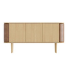 UMAGE TREASURES 3-door chest of drawers, oak eco-leather