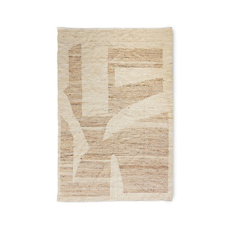 Dywan wełniany hkliving CONTOUR beżowy rozmiar 180x280 cm