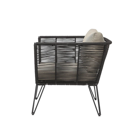 Mundo Lounge Chair, Black, Metal