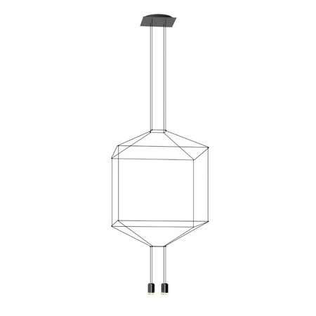Lampa wisząca VIBIA Wireflow 3D czarna Casambi 2700K