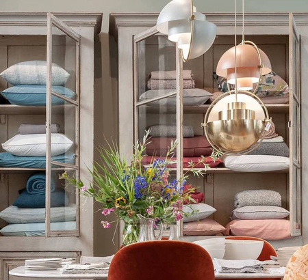 GUBI Multi-Lite L Rose Gold Hanging Lamp