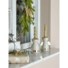 Faella Votive & Candle Holder, White, Stoneware