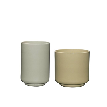 Deux Pots Light green/Sand (set of 2)
