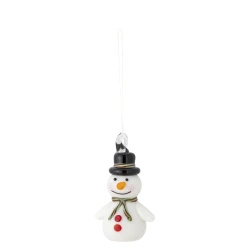 Bombka bałwanek Bloomingville FESTIVE biała