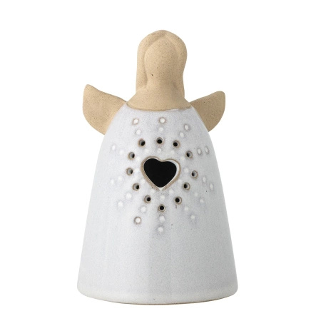 Ruth Deco w/Light, White, Stoneware