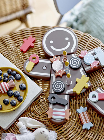 Tort puzzle Bloomingville TALA brązowy