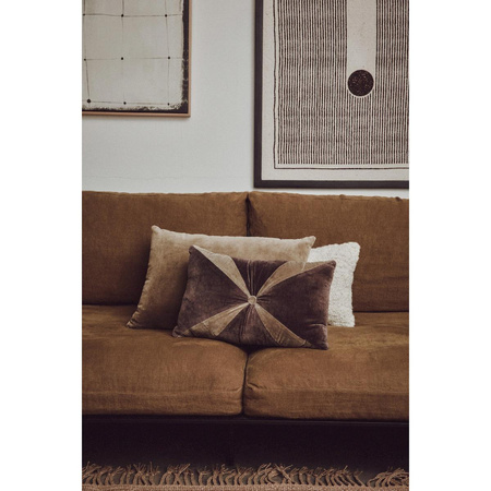 Poduszka hkliving VELVET brązowa rozmiar 50x30 cm