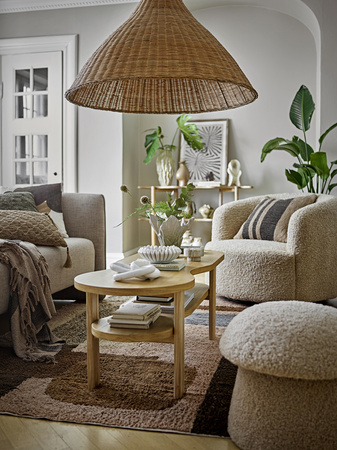 Bocca Lounge Chair, Nature, Polyester