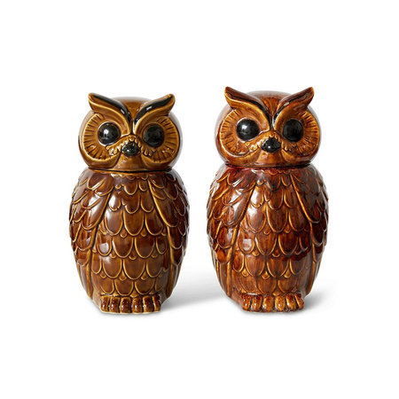 Ceramic owl jar roasted