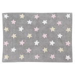 Dywan bawełniany Lorena Canals TRICOLOR STARS szary 160 x 120 cm