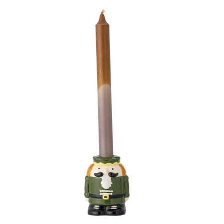 Feast Candle Holder, Green, Stoneware