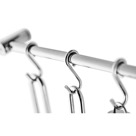 Uchwyt ścienny z 6 haczykami Eva Trio srebrny