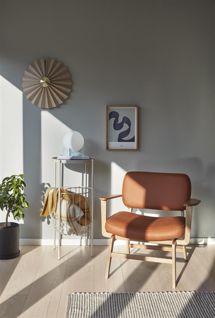 HÜBSCH PLISS brass yellow wall lamp