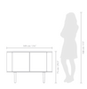 UMAGE TREASURES 2-door chest of drawers, oak eco-leather