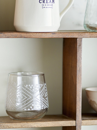 Kiyomi Drinking Glass, Clear, Recycled Glass