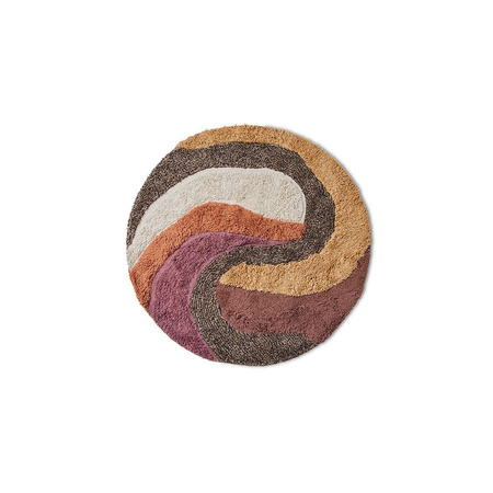Round tufted rug melange (150x150cm)