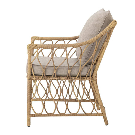 Belluce Lounge Chair w/Stool, Nature, Polyrattan
