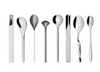Set of 8 Il Caffe/te ALESSI silver coffee spoons
