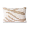 Fluffy cushion white/beige (35x55)