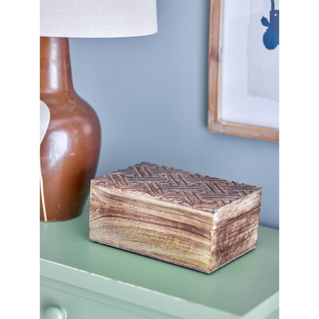 Vercelli Box w/Lid, Nature, Mango