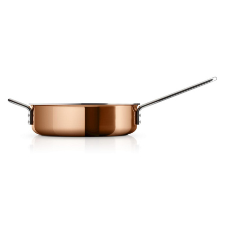 Wysoka patelnia miedziana Eva Trio COPPER złota