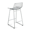Metal wire bar stool silver