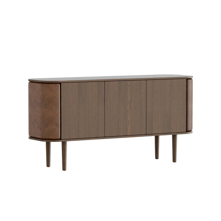 UMAGE TREASURES 3-door chest of drawers, dark oak, eco-leather