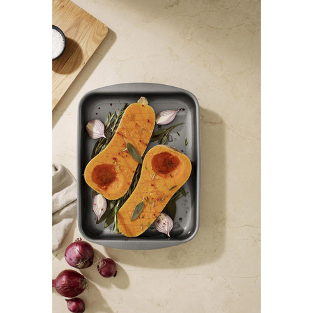 Professional roasting pan with rack 35x25 cm ceramic Slip-Let® coating