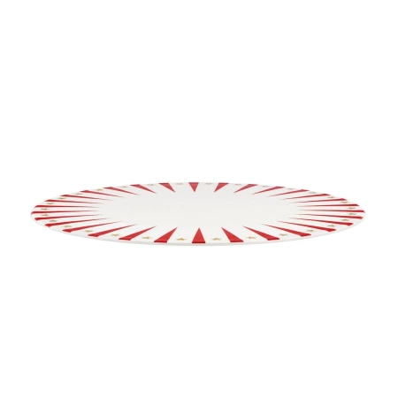 ALESSI Panettone serving plate. Hand-decorated.