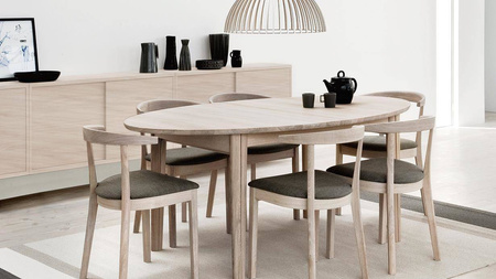 Dining table #78 SKOVBY natural white