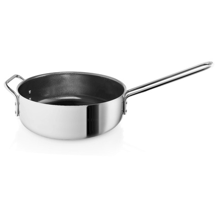 Patelnia do smażenia z powłoką ceramiczną Powłoka Slip-Let® Eva Trio STAINLESS STEEL srebrna Ø24 cm