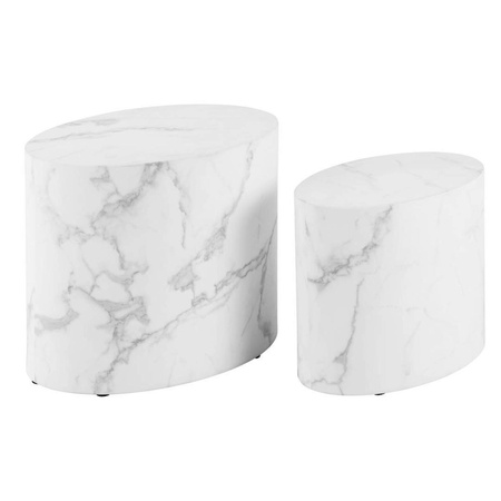 Coffee Table FERN Unique white marble Carrara