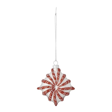 Candy Ornament, Red, Glass