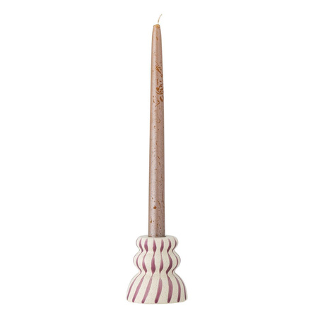Gabin Candle Holder, Purple, Stoneware