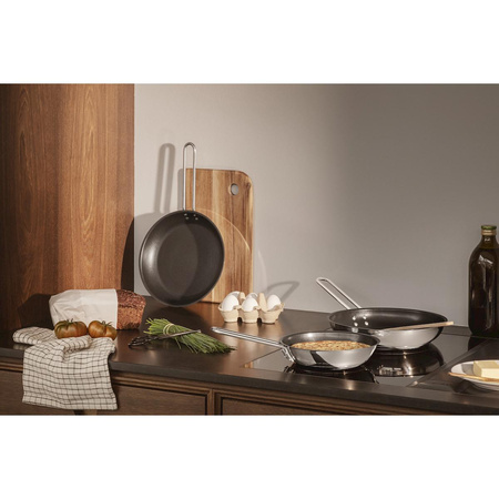 Patelnia z powłoką Slip-Let® Eva Trio STAINLESS STEEL srebrna Ø28 cm