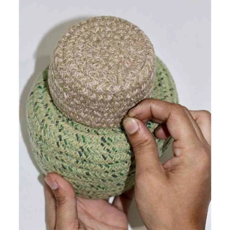 Kosz Lorena Canals TREE zielono beżowy