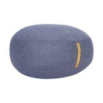Puf ze skórzanym paskiem Hübsch BLUE niebieski